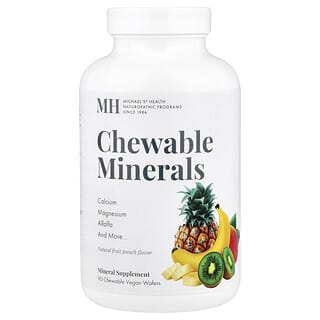Michael's Health‏, מינרלים לעיסה, פונץ' פירות טבעי, 90 רקיקים טבעוניים לעיסים