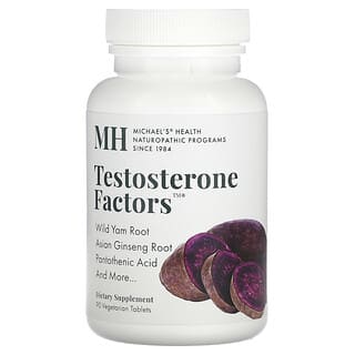 Michael's Naturopathic, Testosterone Factors, 90 вегетарианских таблеток