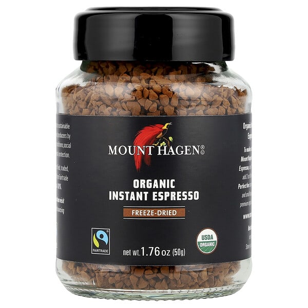 Mount Hagen, 有機速溶意式濃縮咖啡，1.76 盎司（50 克）