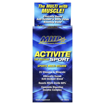 MHP, Activite Sport, Multi Vitamin, Time Released, 120 Tablets
