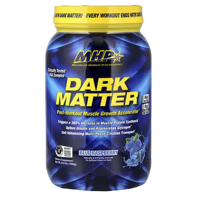 MHP, DARK MATTER, Post-Workout Muscle Growth Accelerator, Blue Raspberry Flavor, 3.44 lbs (1560 g)