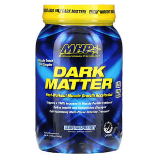 MHP, DARK MATTER，訓練後肌肉生長加速劑，藍色樹莓口味，3.44 磅（1,560 克）