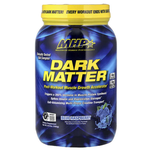 DARK MATTER®, Post-Workout Muscle Growth Accelerator, Blue Raspberry, 3.44 lbs (1,560 g)