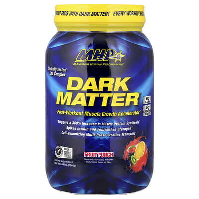 MHP, Dark Matter®, Post-Workout Muscle Growth Accelerator, Fruit Punch, 1,560 g (3.44 lbs)