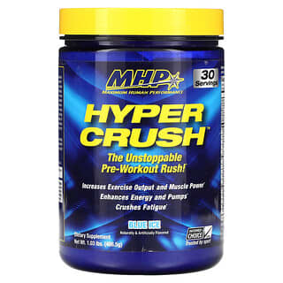 MHP, Hyper Crush, Pré-treino, Gelo Azul, 466,5 g (1,03 lbs)
