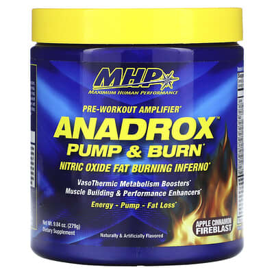 MHP, Anadrox Pump & Burn, Pre-Workout Booster, Rich Apple Cinnamon Flavor, 9.84 oz (279 g)