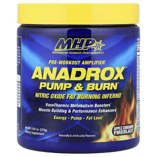 إم إتش بي‏, Anadrox Pump & Burning ، مضخم ما قبل التمرين ، بنكهة التفاح والقرفة ، 9.84 أونصة (279 جم)