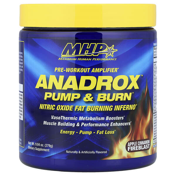 MHP, Anadrox Pump & Burn, Pre-Workout Amplifier, Apple Cinnamon Fireblast, 9.84 oz (279 g) — product photo 1