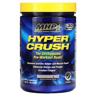 MHP‏, Hyper Crush, תוסף טרום אימון, בטעם תות וקיווי, 453 גרם (1 ליברות)