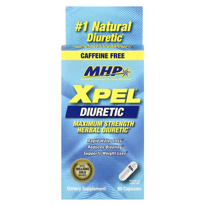 MHP, XPEL® Diuretic, Extra Strength, Caffeine-Free, 80 Capsules