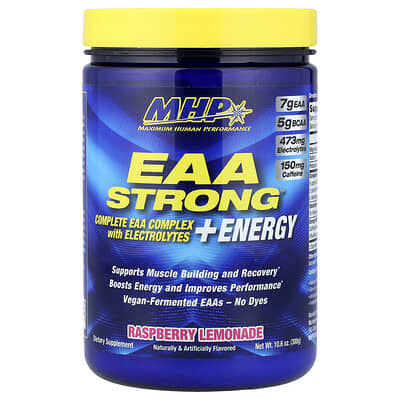 MHP, EAA Strong™ + Energy, Raspberry Lemonade, 10.6 oz (300 g)
