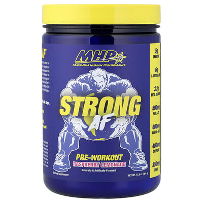 MHP, Strong AF™ Pre-Workout, Raspberry Lemonade, 13.5 oz (384 g)
