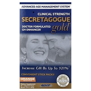 MHP, Secretagogue-Gold, апельсин, 30 пакетиков в стиках по 14,9 г (0,53 унции)