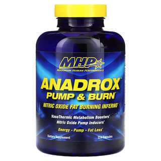 MHP, Anadrox Pump & Burn, 224 cápsulas