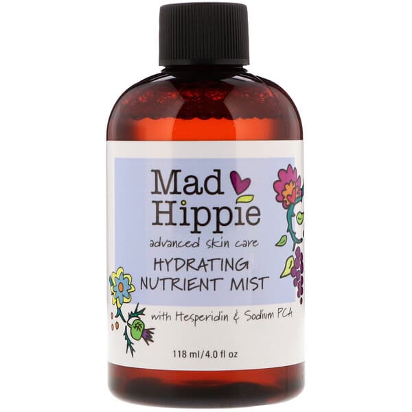 Mad Hippie Skin Care Products（マッドヒッピースキンケアプロダクツ）, ハイドレーティングニュートリエントミスト、118ml（4.0液量オンス）