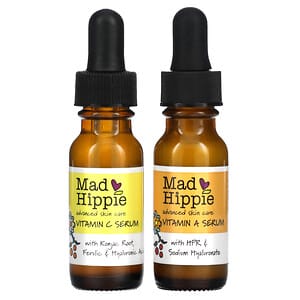 Mad Hippie, Day & Night Dual Pack, Vitamin C & Vitamin A Serum, 2 Bottles, 15 ml Each
