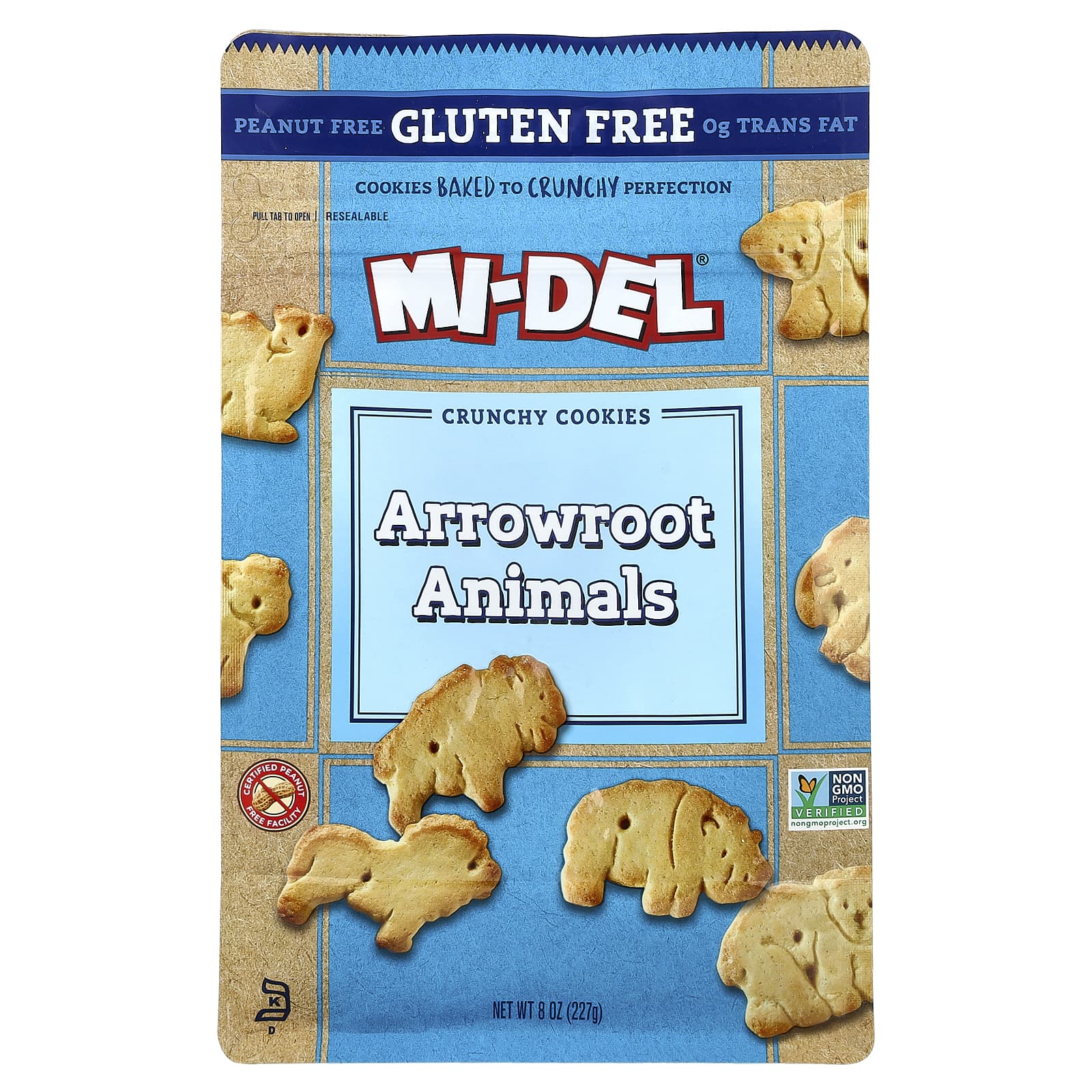 Mi-Del Cookies, 松脆曲奇，竹芋动物，8 盎司（227 克）
