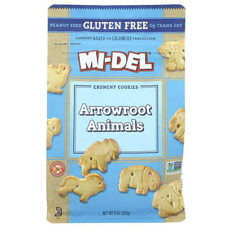 Mi-Del Cookies, хрустящее печенье, с животными аррорута, 227 г (8 унций)