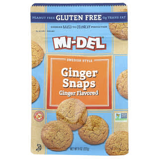 Mi-Del Cookies, Swedish Style Ginger Snaps, Ginger , 8 oz (227 g)