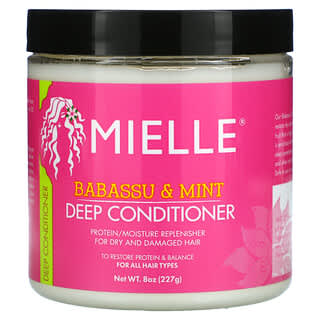 Mielle, بلسم متعمق، لجميع أنواع الشعر، الباباسو والنعناع، 8 أونصات (227 جم)