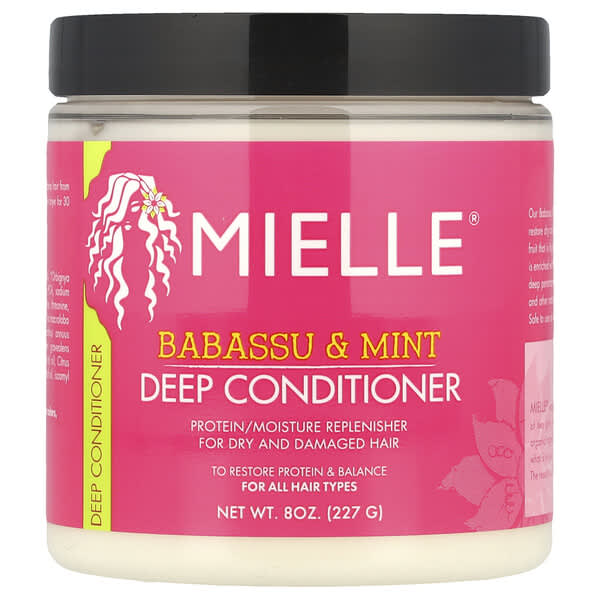 Mielle, 딥 컨디셔너, 모든 모발 타입용, 바바수 & 민트, 227g(8oz)