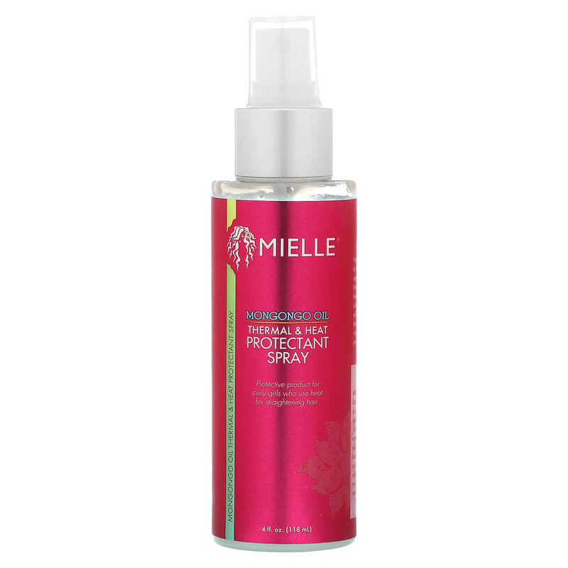 Mielle Organics - Aerosol de aceite mongongo, protector  térmico, 4 onzas : Belleza y Cuidado Personal
