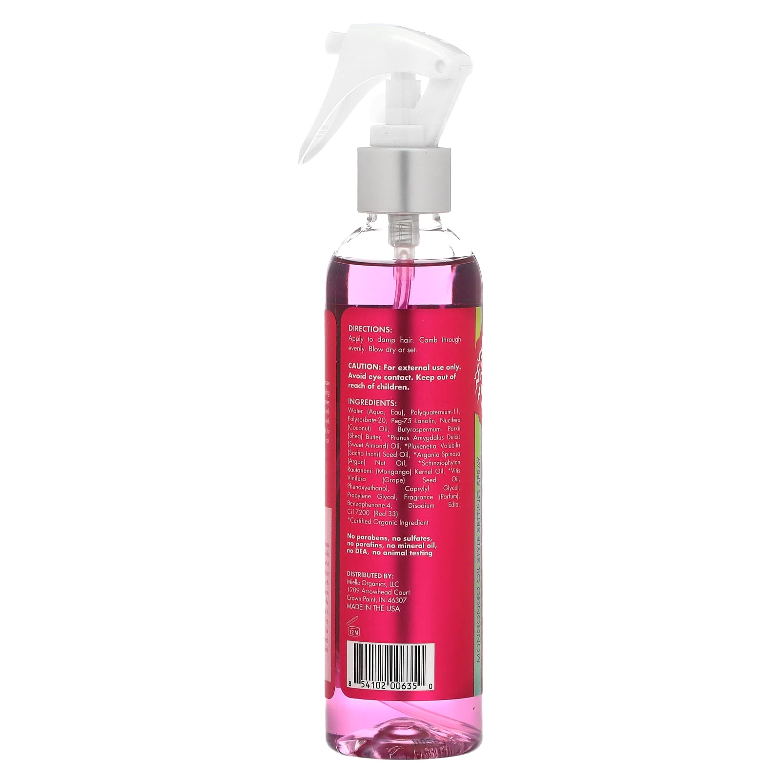 Mielle, Style Setting Spray, Mongongo Oil, 8 fl oz (240 ml)