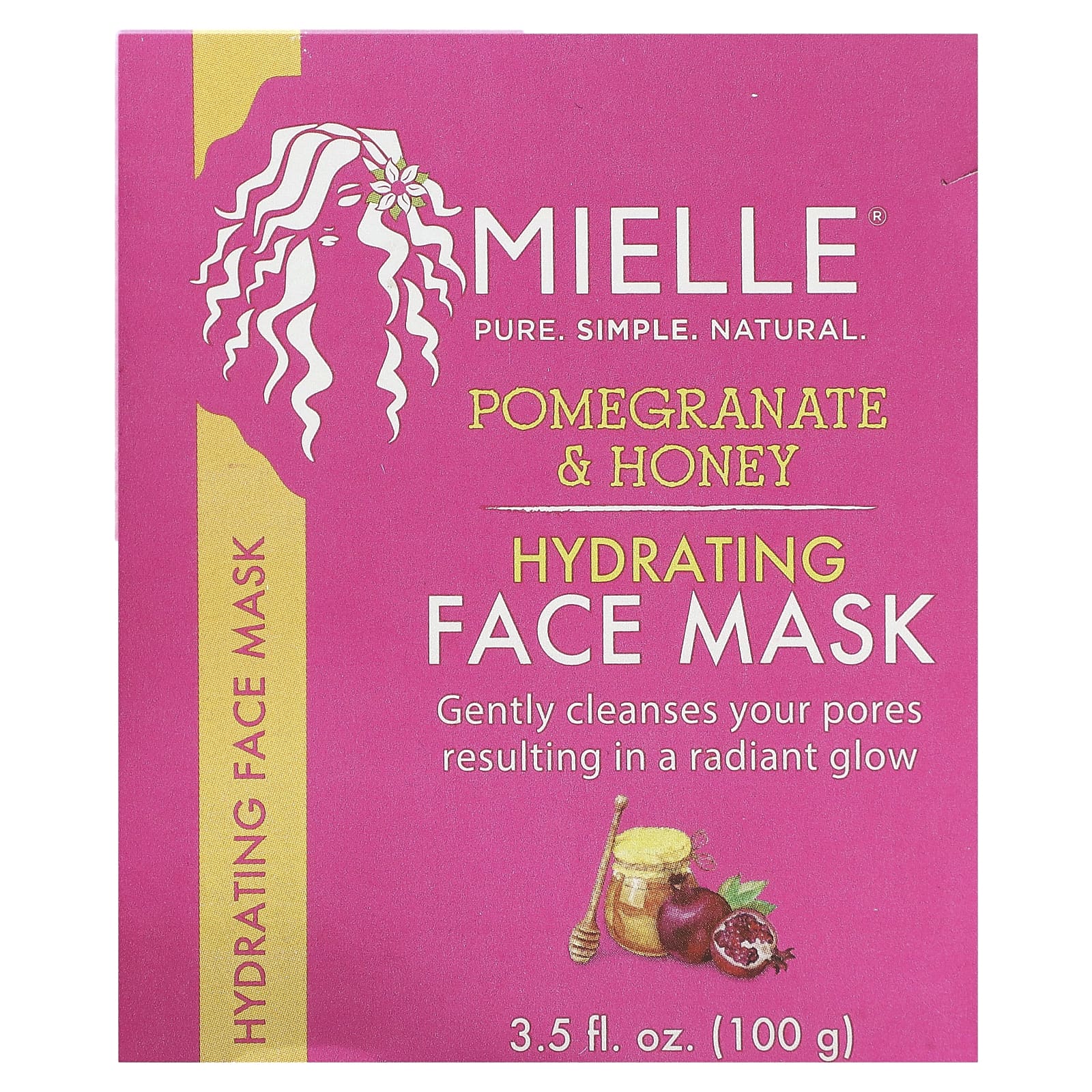 Mielle, Hydrating Face Beauty Mask, Pomegranate & Honey, 3.5 fl oz (100 g)