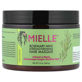Mielle, 스트렝스닝 헤어 마스크, 로즈메리 민트, 340g(12oz)
