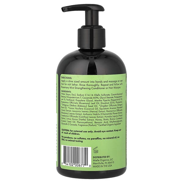 Mielle, Strengthening Shampoo, Rosemary Mint, 12 fl oz (355 ml)