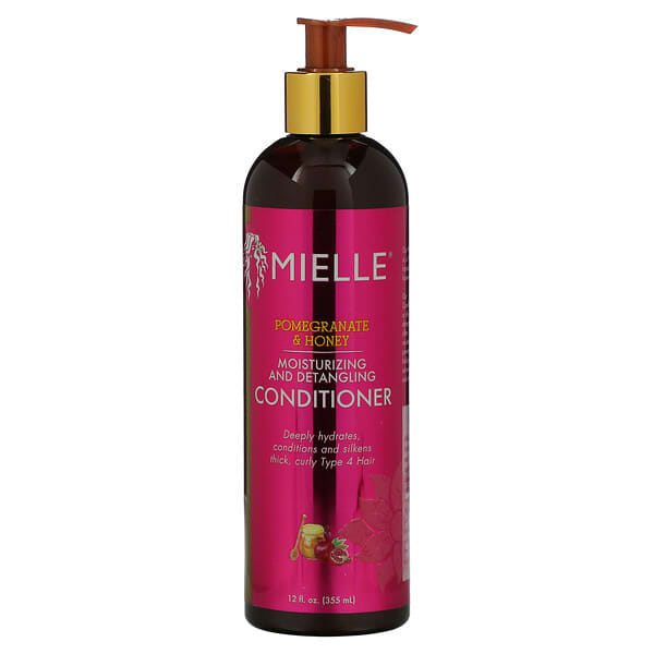 Mielle, Увлажняющий кондиционер для распутывания волос, гранат и мед, 355 мл (12 жидк. Унций)