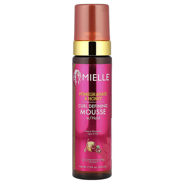 Mielle, 컬 디파이닝 무스, 홀드 포함, 석류 및 꿀, 222ml(7.5fl oz)