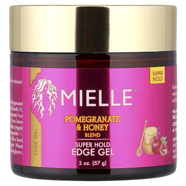 Mielle, Gel Super Hold Edge, Mezcla de granada y miel`` 57 g (2 oz)