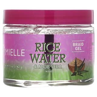 Mielle, Mezcla de agua de arroz y aloe vera, Gel para trenzas, 142 g (5 oz)