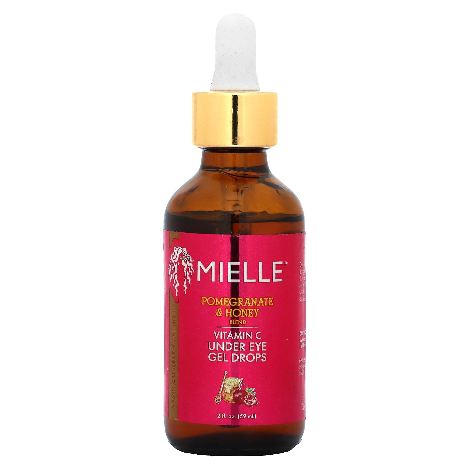 Mielle, Vitamin C Under Eye Gel Drops, Pomegranate & Honey Blend, 2 fl oz ( 59 ml) Image 2