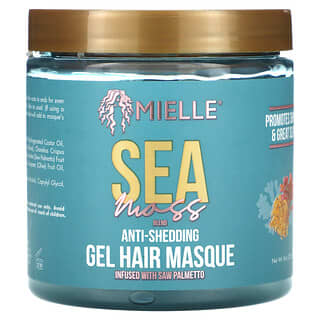 Mielle‏, מסכת ג'ל לשיער נגד נשירה, תערובת אזוב ים, 8 אונקיות (235 מ“ל)
