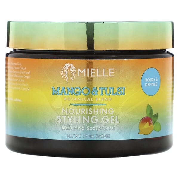 Mielle, Nourishing Styling Gel, Mango &amp; Tulsi , 12 oz (340 g)