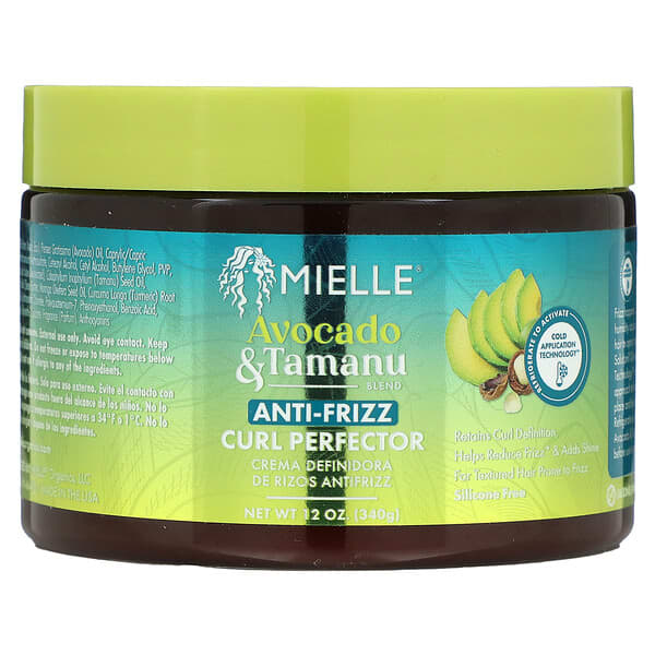 Mielle‏, Anti-Frizz Curl Perfector, אבוקדו ותמנון, 340 גרם (12 אונקיות)