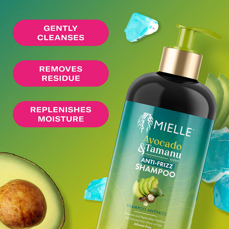 Șampon anti-încreț, avocado și tamanu, 12 fl oz (355 ml)