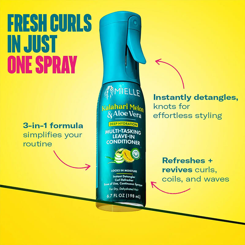 Aprs-shampooing sans rinage multifonction hydratant en profondeur, Pour  cheveux secs et dshydrats, Melon du Kalahari
