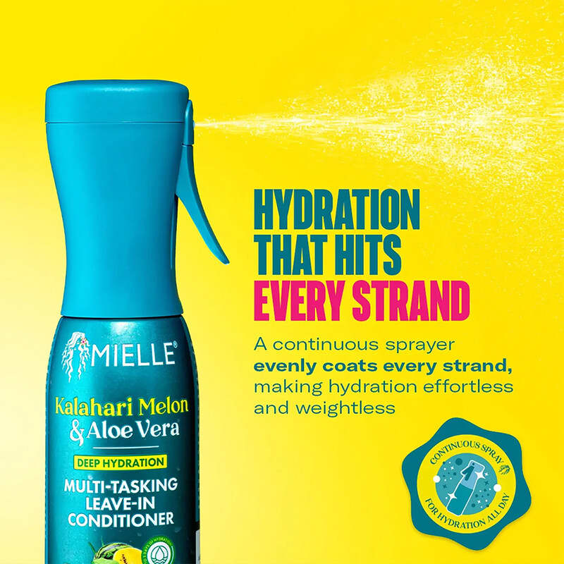 Aprs-shampooing sans rinage multifonction hydratant en profondeur, Pour  cheveux secs et dshydrats, Melon du Kalahari
