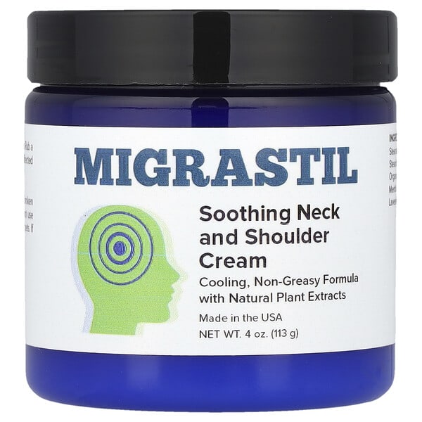 Migrastil, 진정 목 앤 어깨 크림, 113g(4oz)