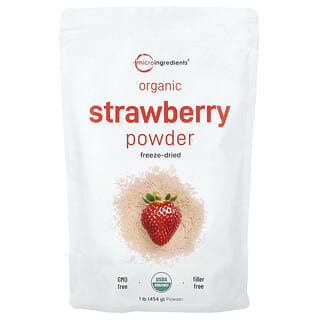 Micro Ingredients, Organic Strawberry Powder, Bio-Erdbeerpulver, 454 g (1 lb.)