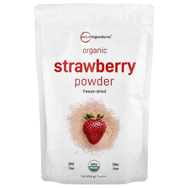 Organic Strawberry Powder, 1 lb (454 g)