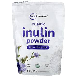 Micro Ingredients, pudră de inulină organică din rădăcină de cicoare, 907 g (2 lb)