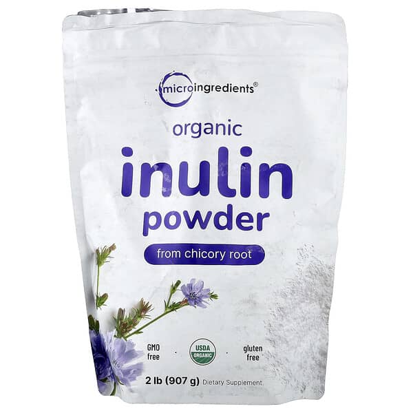 Micro Ingredients, Organic Inulin Powder From Chicory Root, 2 lb (907 g) — product photo 1