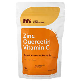 Micro Ingredients, цинк, кверцетин, витамин C, 240 капсул