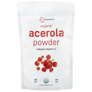 Micro Ingredients, Acerola biologica in polvere, 227 g