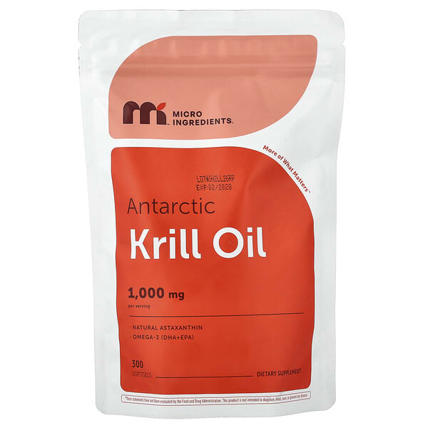 Micro Ingredients, 南極磷蝦油，300 粒軟膠囊