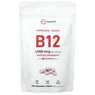 Micro Ingredients, Vitamin B12, natürliche Erdbeere, 1.000 mcg, 365 Kautabletten